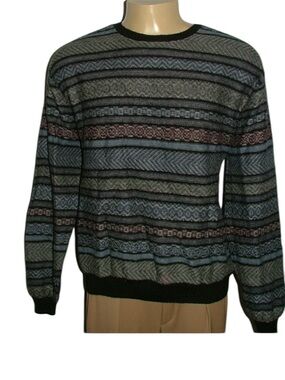 MFH  alpaca XXL, knits men sweater ,100 alpaca ,striped  NWT